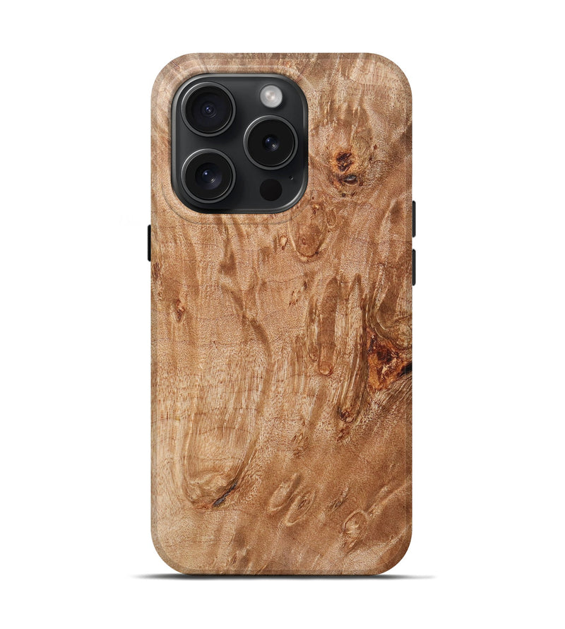 iPhone 15 Pro Wood+Resin Live Edge Phone Case - Audrey (Wood Burl, 670011)