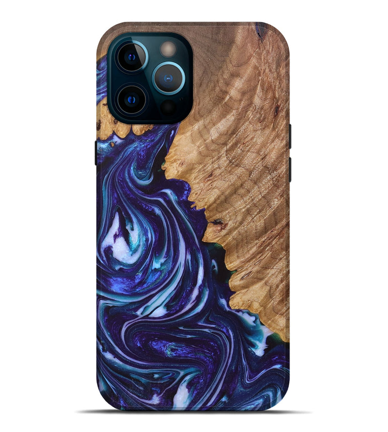 iPhone 12 Pro Max Wood+Resin Live Edge Phone Case - Kierra (Purple, 670030)