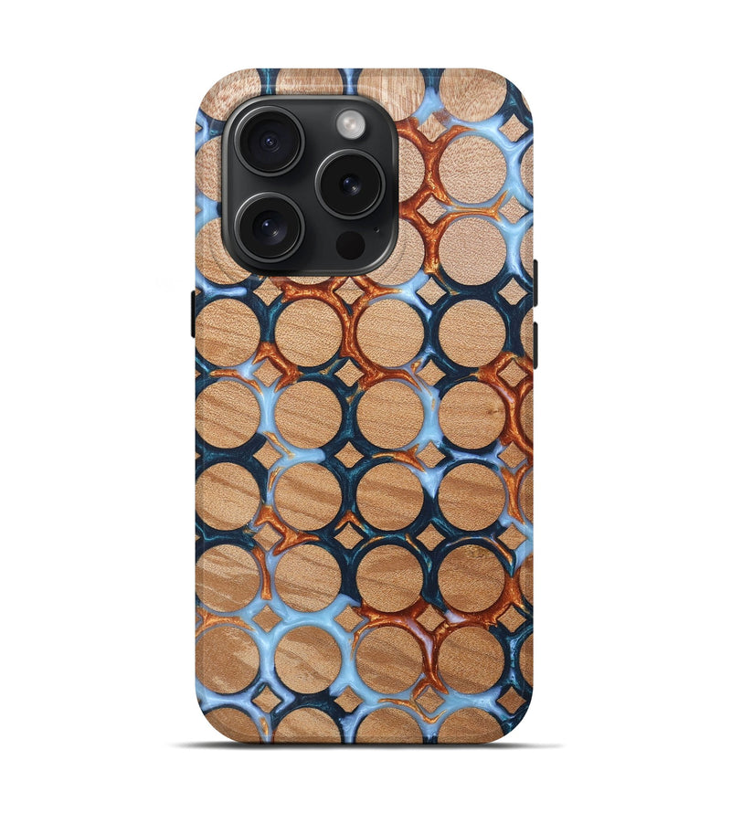 iPhone 15 Pro Wood+Resin Live Edge Phone Case - Nehemiah (Pattern, 670042)