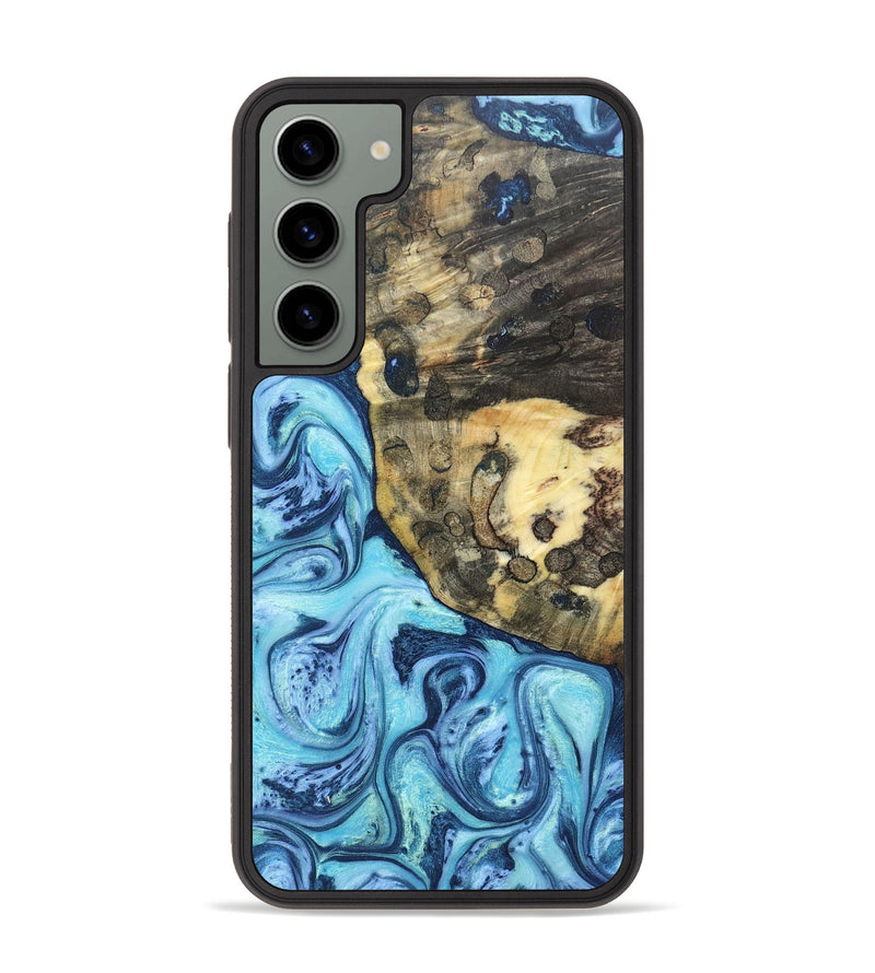 Galaxy S23 Plus Wood+Resin Phone Case - Elisabeth (Blue, 670058)