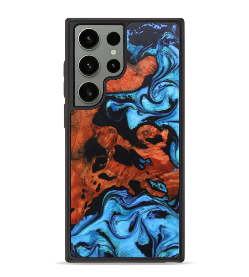 Galaxy S23 Ultra Wood+Resin Phone Case - Sylvester (Blue, 670084)