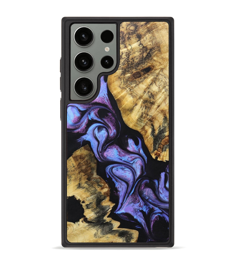 Galaxy S23 Ultra Wood+Resin Phone Case - Madison (Purple, 670099)