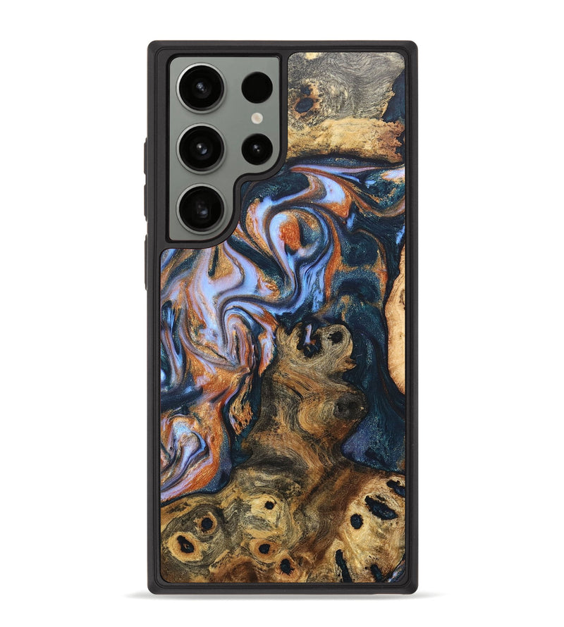 Galaxy S23 Ultra Wood+Resin Phone Case - Delbert (Mosaic, 670170)