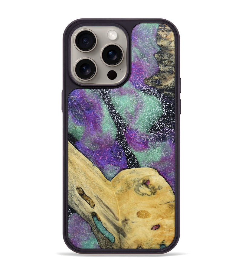 iPhone 15 Pro Max Wood+Resin Phone Case - Asia (Cosmos, 670200)
