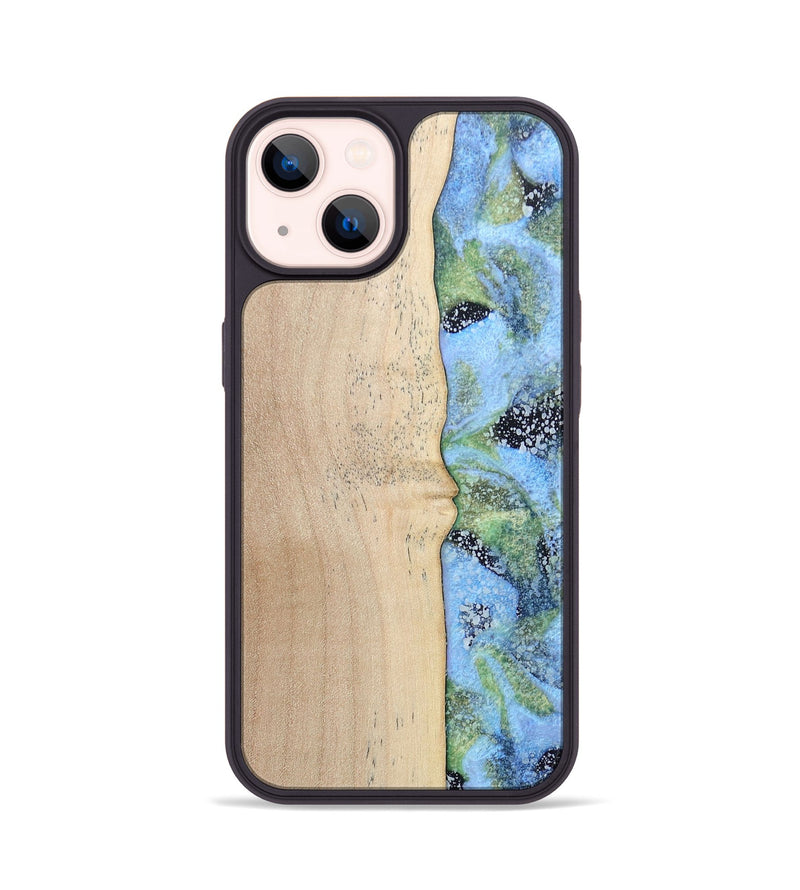 iPhone 14 Wood+Resin Phone Case - Ariana (Cosmos, 670206)