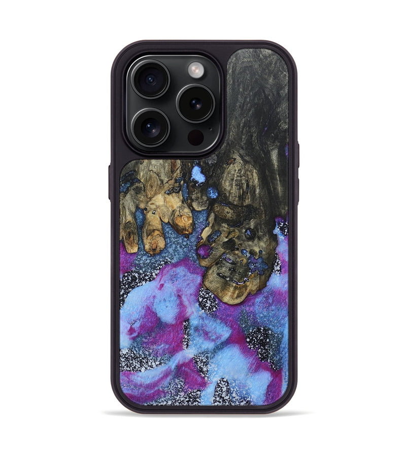 iPhone 15 Pro Wood+Resin Phone Case - Lynda (Cosmos, 670210)