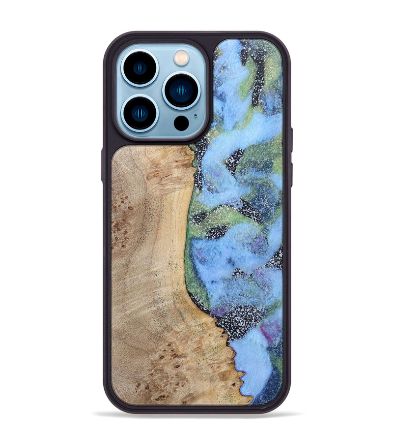 iPhone 14 Pro Max Wood+Resin Phone Case - Dorothy (Cosmos, 670218)