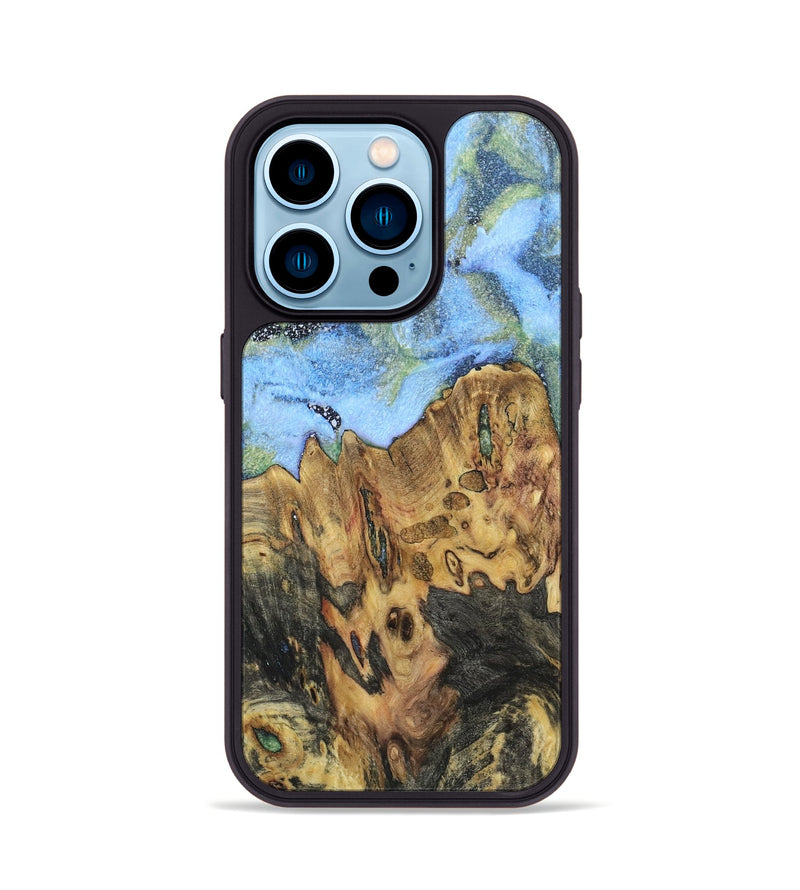 iPhone 14 Pro Wood+Resin Phone Case - Tricia (Cosmos, 670219)
