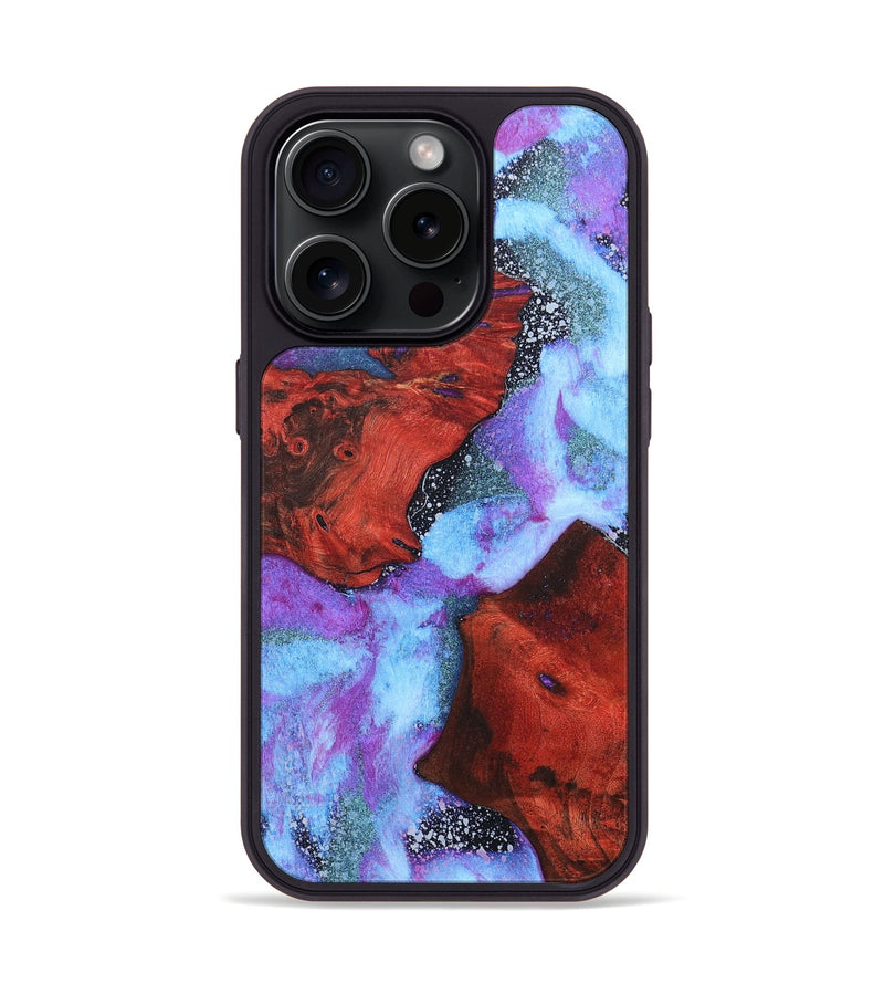 iPhone 15 Pro Wood+Resin Phone Case - Celeste (Cosmos, 670222)