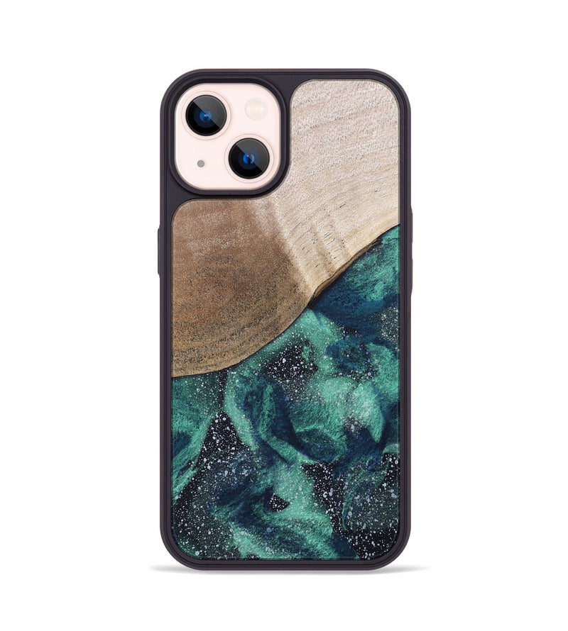 iPhone 14 Wood+Resin Phone Case - Katlyn (Cosmos, 670223)