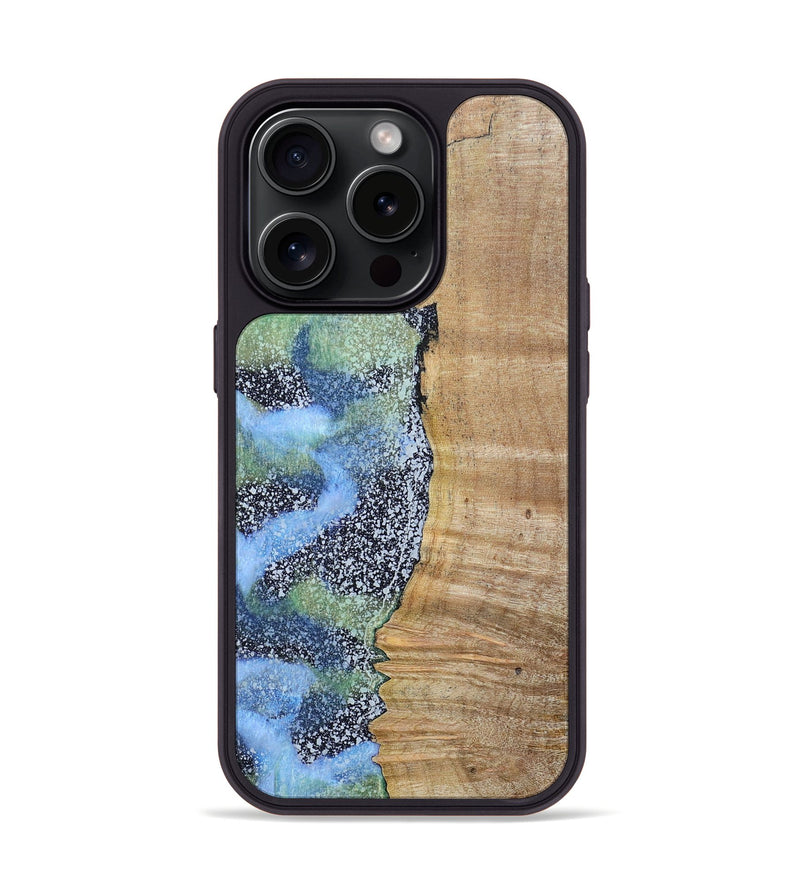iPhone 15 Pro Wood+Resin Phone Case - Dina (Cosmos, 670232)