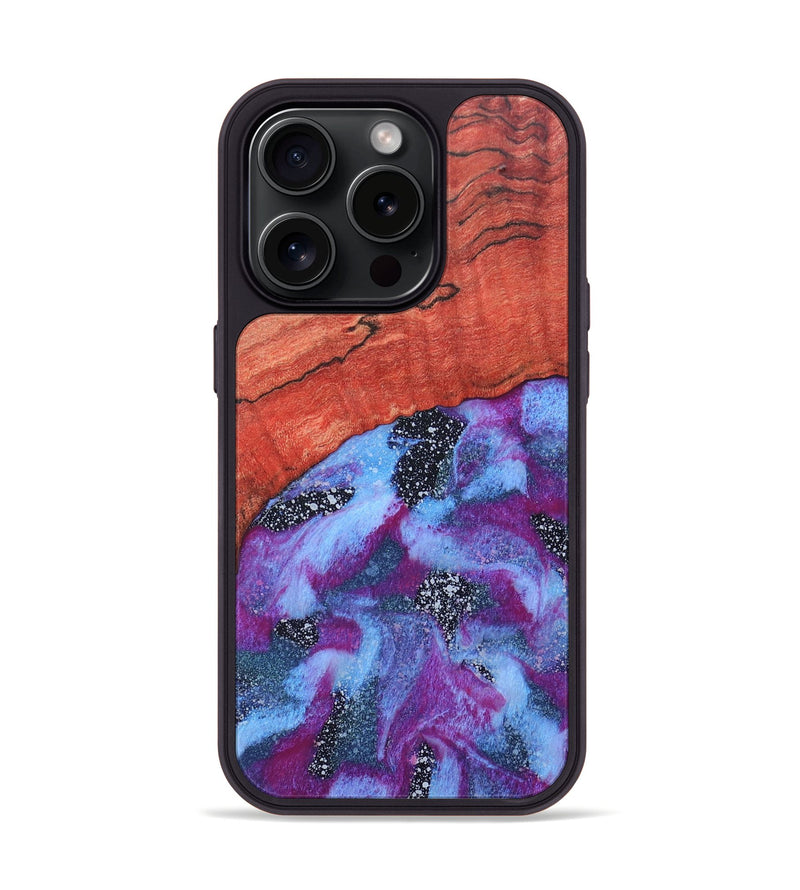 iPhone 15 Pro Wood+Resin Phone Case - Carissa (Cosmos, 670233)