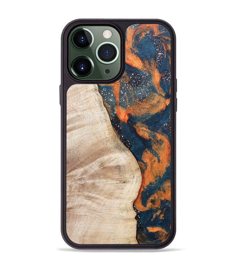 iPhone 13 Pro Max Wood+Resin Phone Case - Kaylani (Cosmos, 670239)