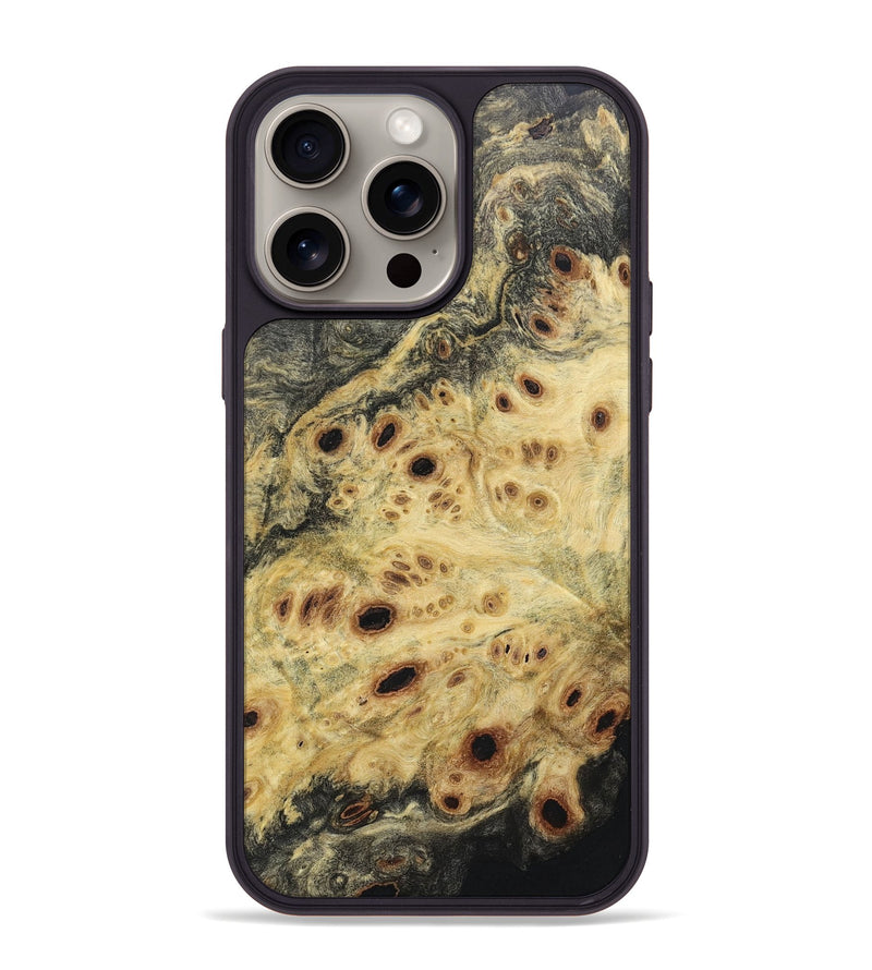 iPhone 15 Pro Max Wood+Resin Phone Case - Caitlin (Wood Burl, 670355)