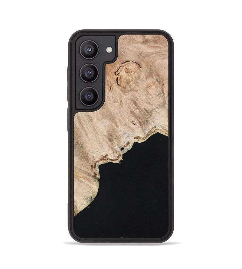 Galaxy S23 Wood+Resin Phone Case - Addie (Pure Black, 670383)