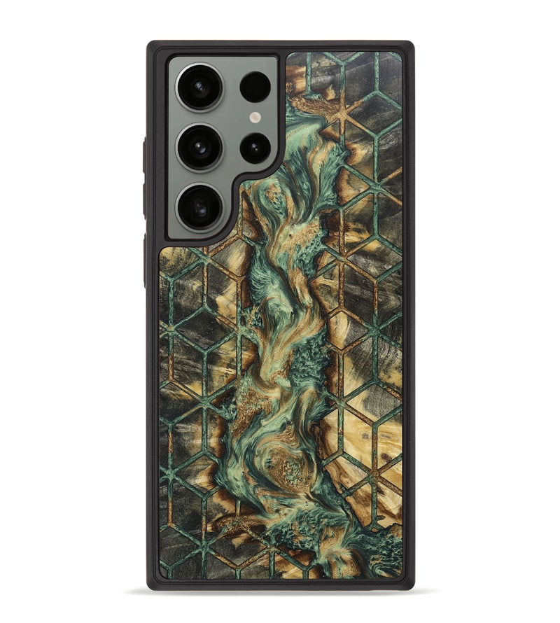 Galaxy S23 Ultra Wood+Resin Phone Case - Mable (Pattern, 670442)