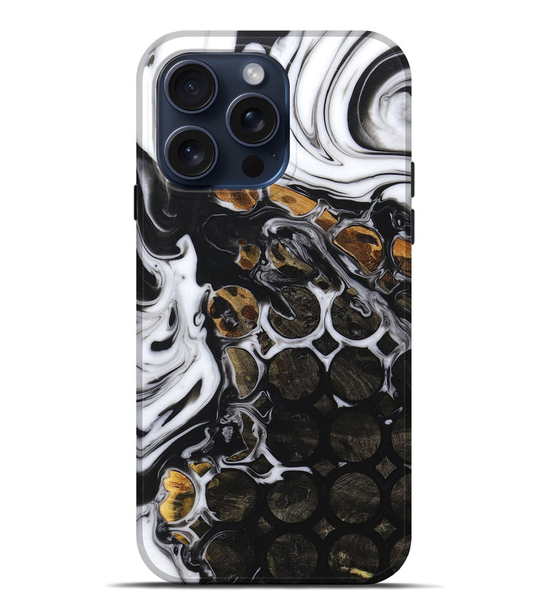 iPhone 15 Pro Max Wood+Resin Live Edge Phone Case - Carson (Pattern, 670526)