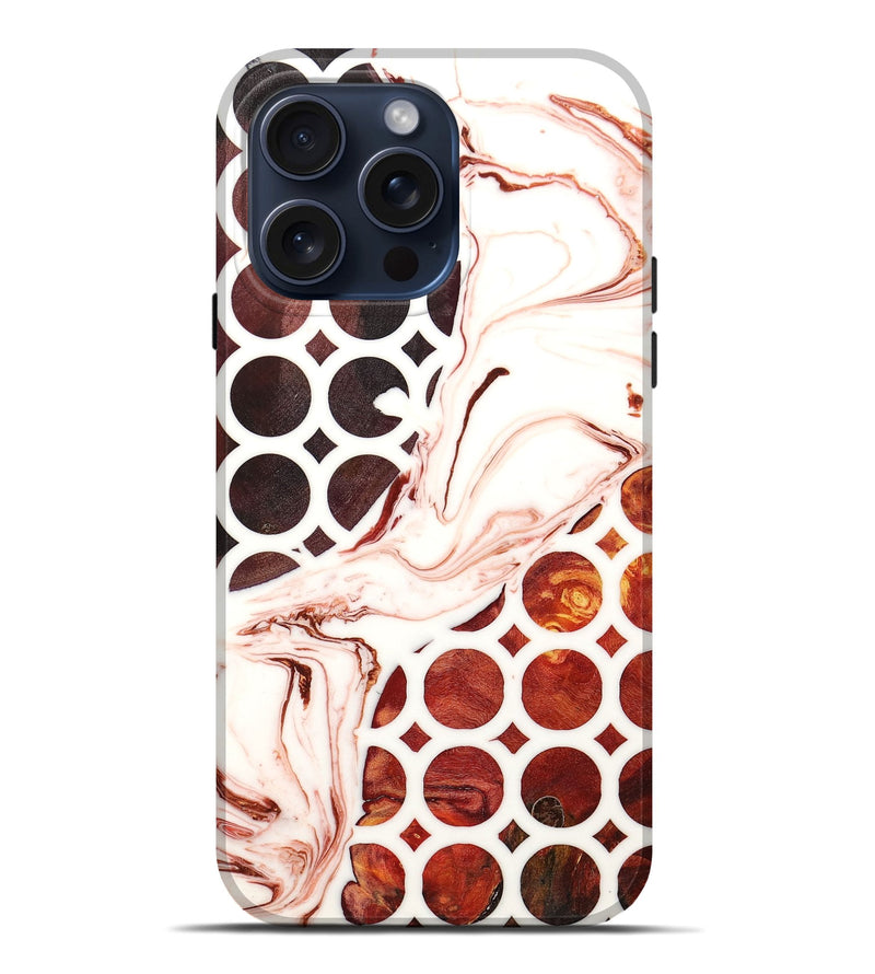 iPhone 15 Pro Max Wood+Resin Live Edge Phone Case - Luna (Pattern, 670529)