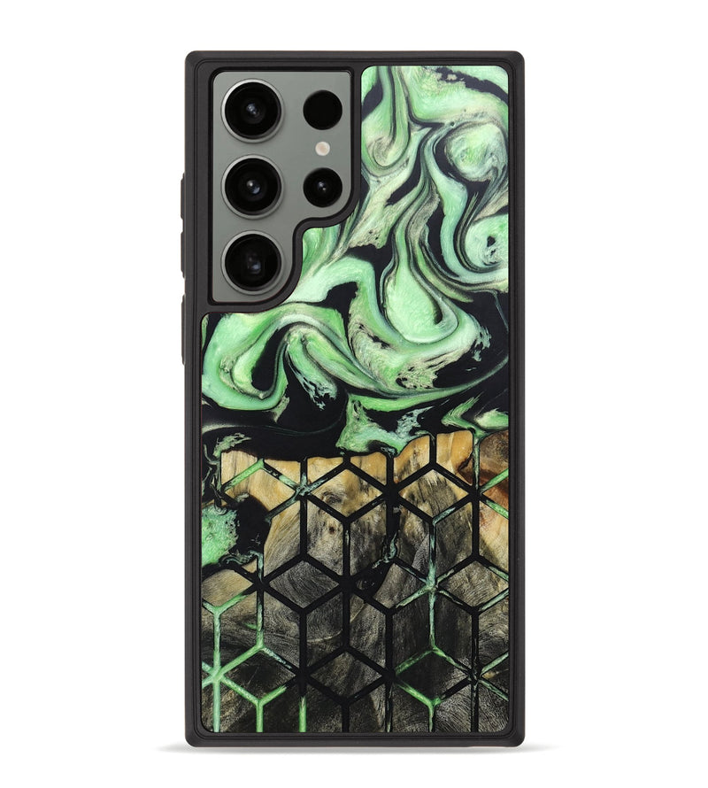 Galaxy S23 Ultra Wood+Resin Phone Case - Abigail (Pattern, 670637)
