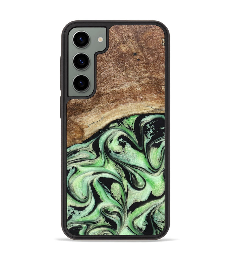 Galaxy S23 Plus Wood+Resin Phone Case - Sadie (Green, 670652)