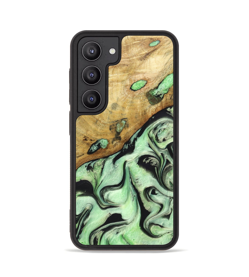 Galaxy S23 Wood+Resin Phone Case - James (Green, 670653)