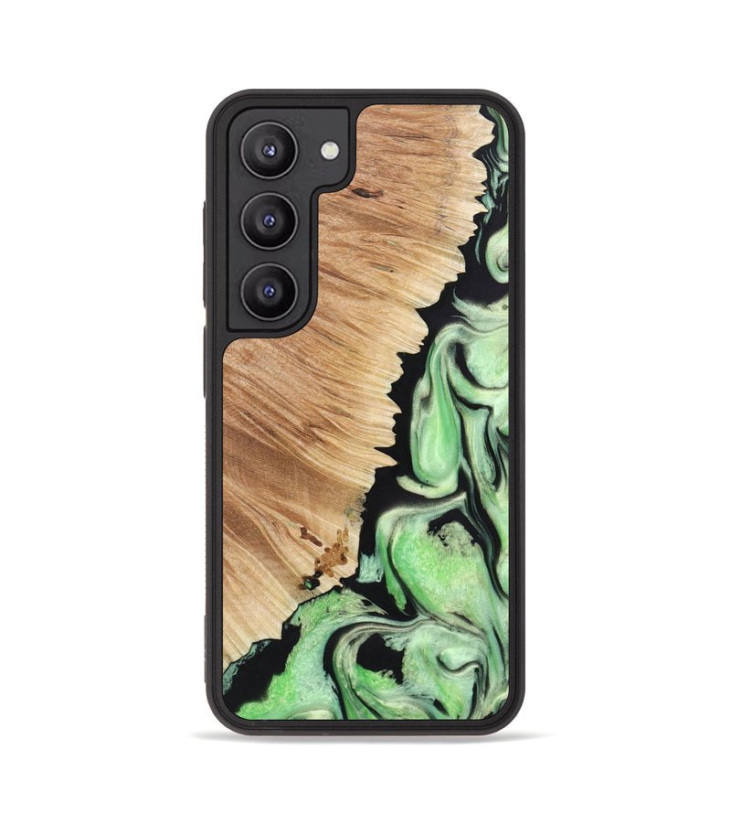 Galaxy S23 Wood+Resin Phone Case - Gael (Green, 670656)