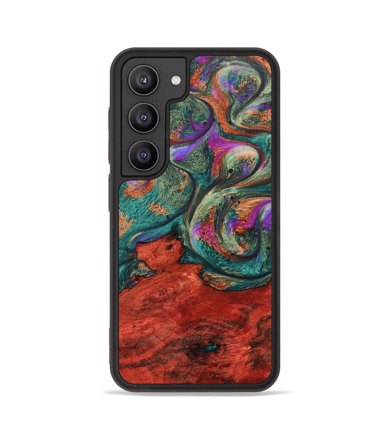 Galaxy S23 Wood+Resin Phone Case - Kennedy (Green, 670662)