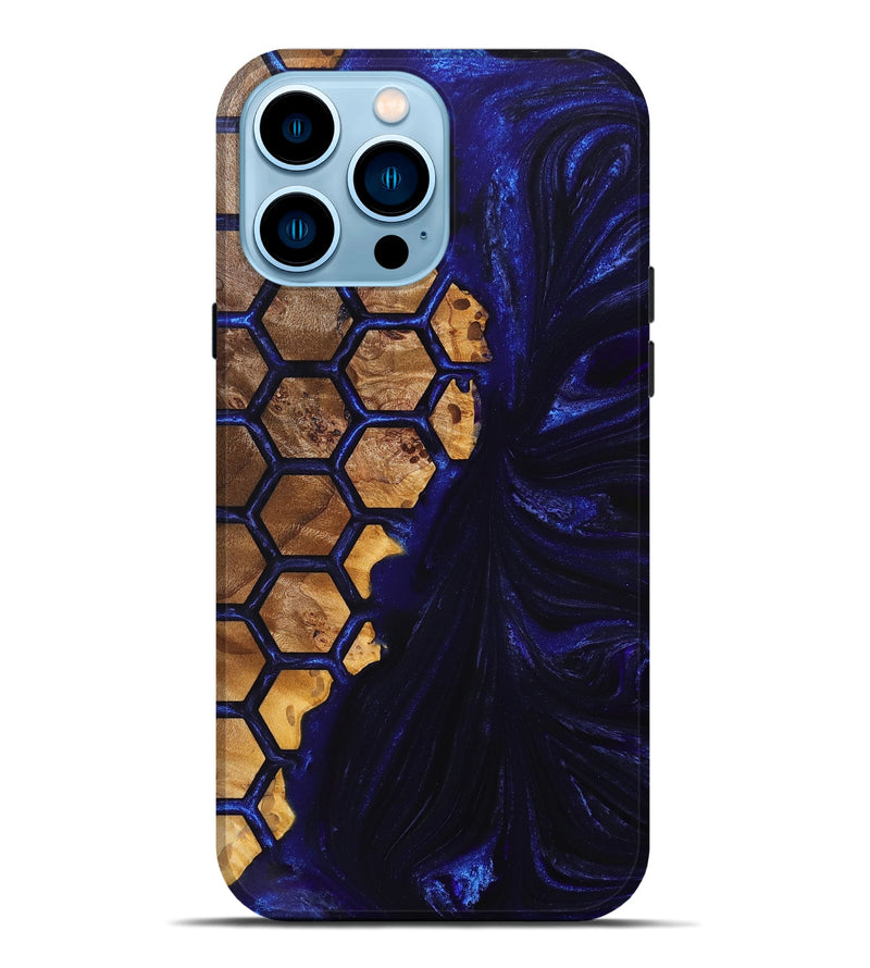 iPhone 14 Pro Max Wood+Resin Live Edge Phone Case - Karissa (Pattern, 670719)