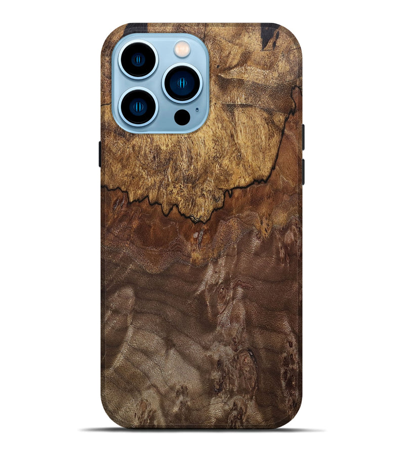 iPhone 14 Pro Max Wood+Resin Live Edge Phone Case - Lester (Wood Burl, 670799)