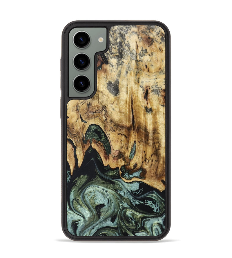 Galaxy S23 Plus Wood+Resin Phone Case - Britney (Green, 670946)