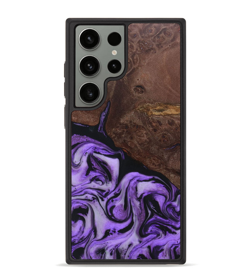 Galaxy S23 Ultra Wood+Resin Phone Case - Brody (Purple, 671041)