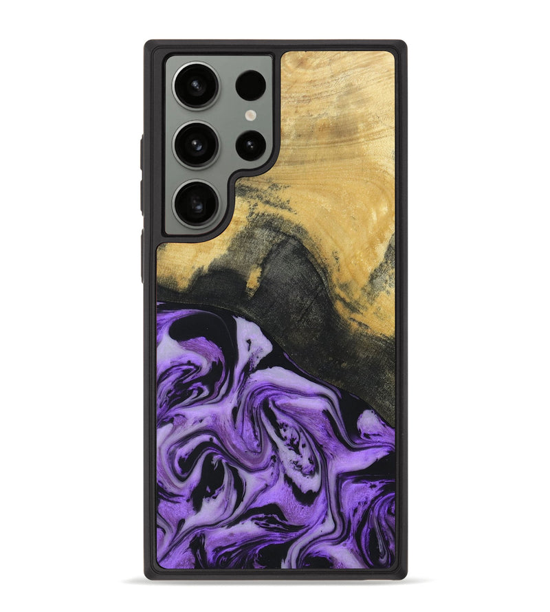 Galaxy S23 Ultra Wood+Resin Phone Case - Francine (Purple, 671044)