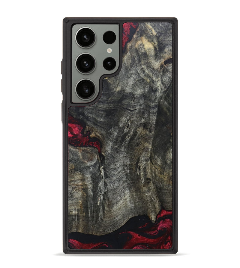 Galaxy S23 Ultra Wood+Resin Phone Case - Nora (Red, 671082)