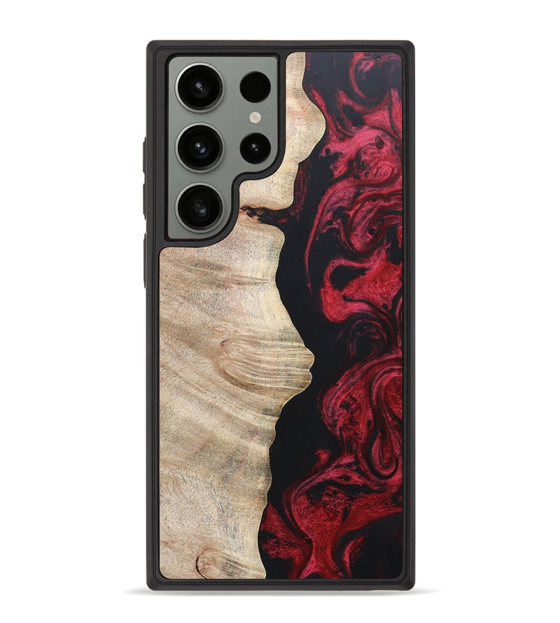 Galaxy S23 Ultra Wood+Resin Phone Case - Cameron (Red, 671084)