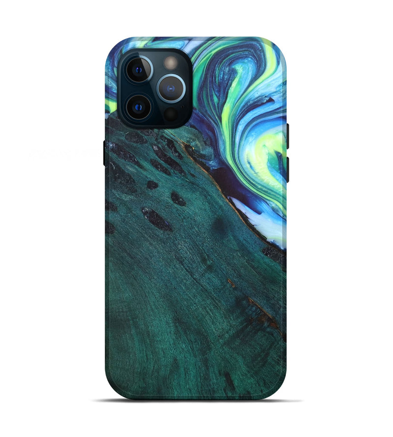 iPhone 12 Pro Wood+Resin Live Edge Phone Case - Grayson (Blue, 671190)