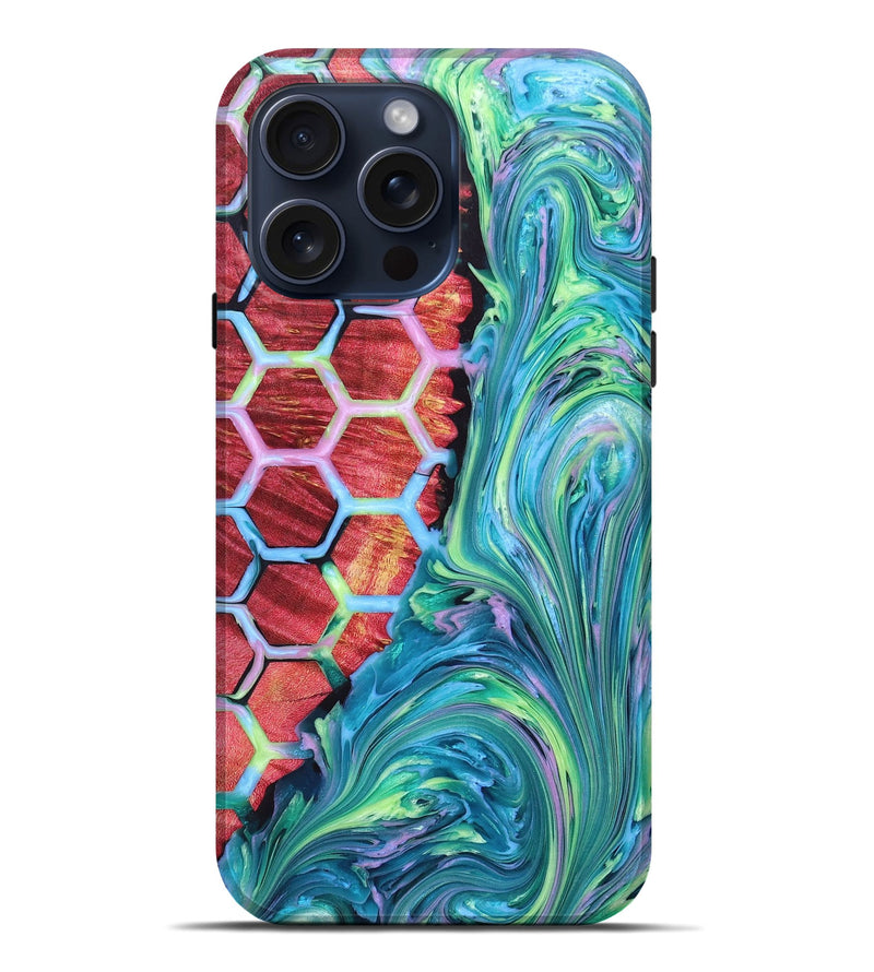 iPhone 15 Pro Max Wood+Resin Live Edge Phone Case - Wilbert (Pattern, 671212)