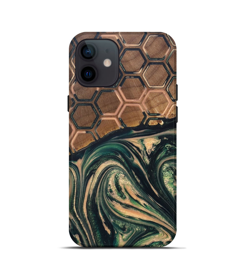iPhone 12 mini Wood+Resin Live Edge Phone Case - Wilbur (Pattern, 671422)