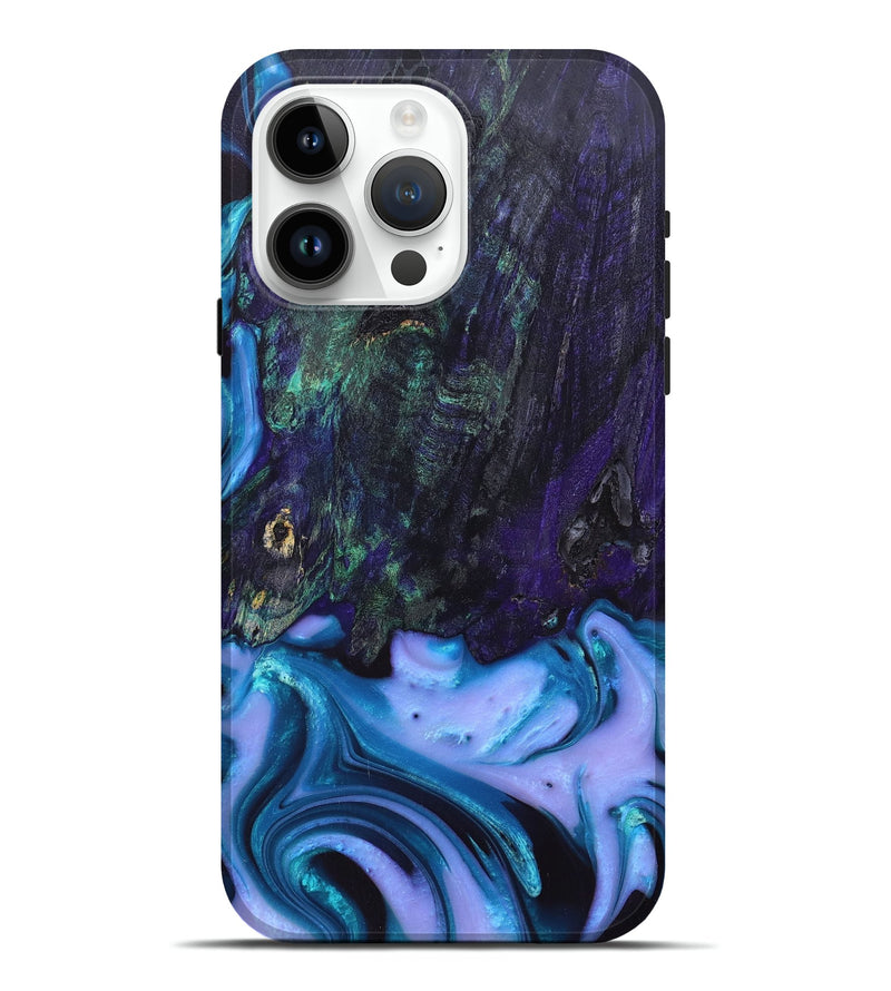 iPhone 15 Pro Max Wood+Resin Live Edge Phone Case - Journee (Purple, 671439)