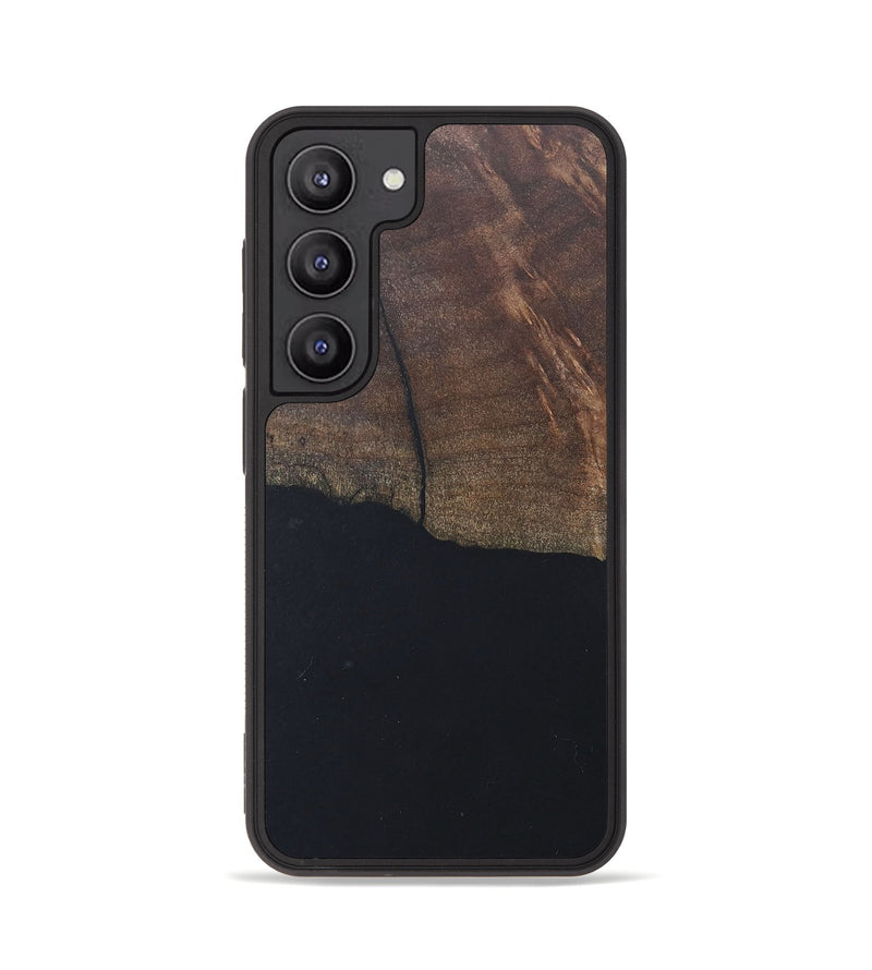 Galaxy S23 Wood+Resin Phone Case - Taryn (Pure Black, 671542)