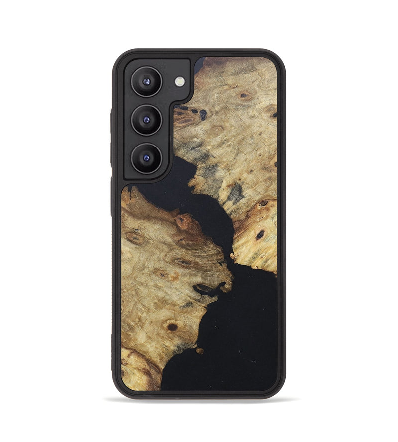 Galaxy S23 Wood+Resin Phone Case - Ronald (Pure Black, 671549)