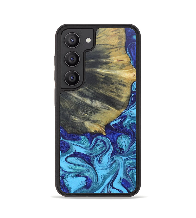 Galaxy S23 Wood+Resin Phone Case - Junior (Blue, 671630)