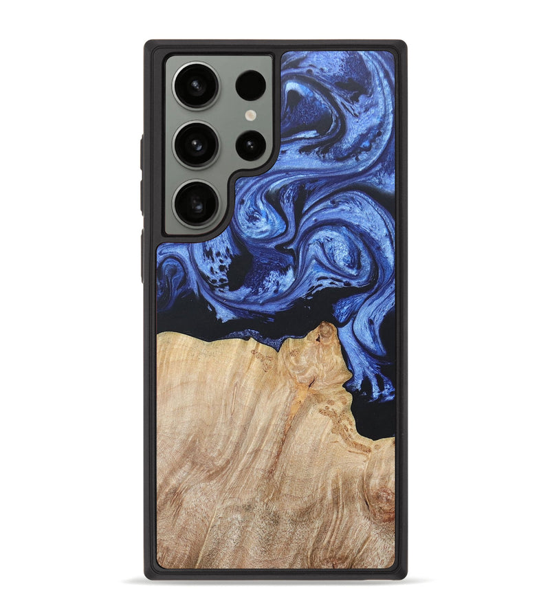 Galaxy S23 Ultra Wood+Resin Phone Case - Kaylee (Blue, 671632)