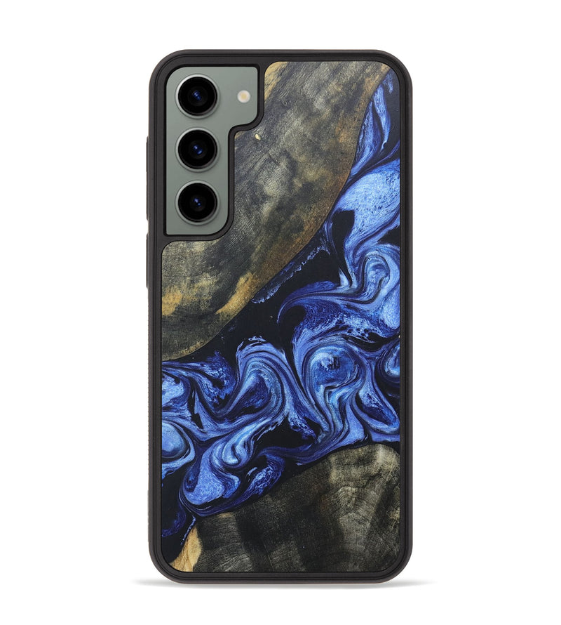 Galaxy S23 Plus Wood+Resin Phone Case - Glenn (Blue, 671637)