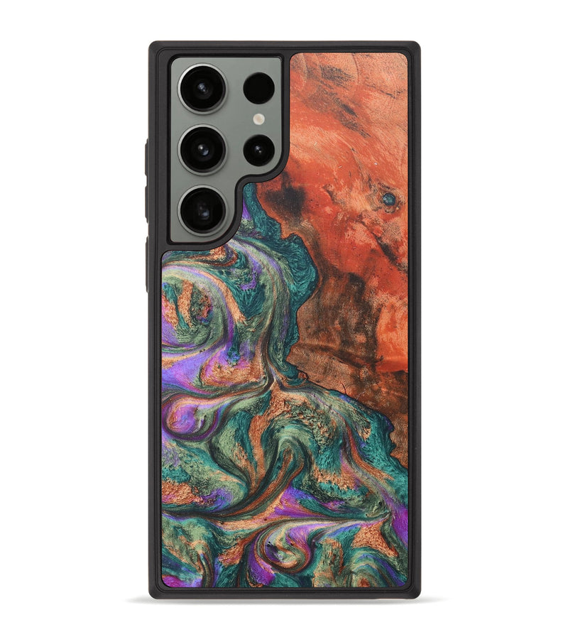 Galaxy S23 Ultra Wood+Resin Phone Case - Annika (Green, 671654)