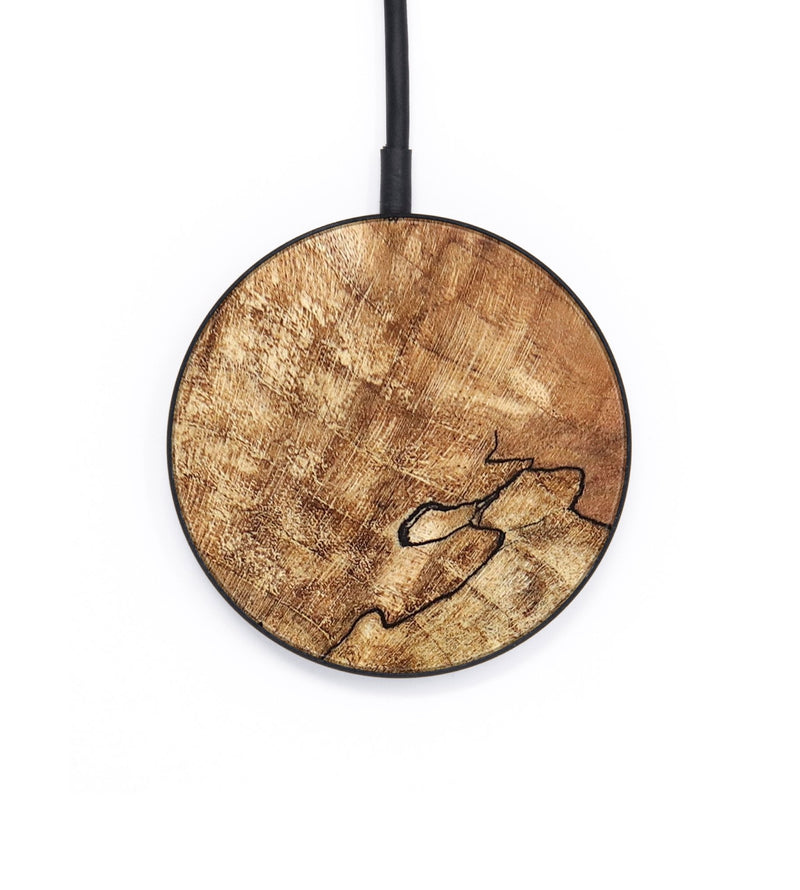 Circle Wood+Resin Wireless Charger - Beckham (Wood Burl, 671713)