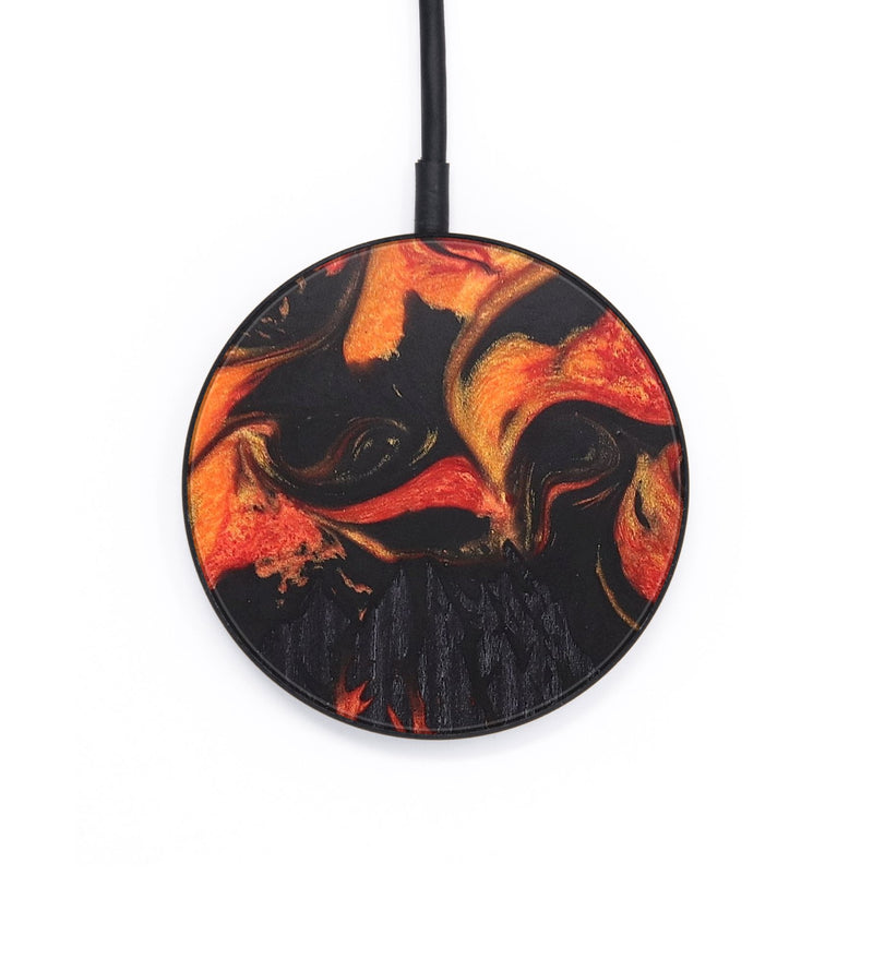 Circle Wood+Resin Wireless Charger - Faye (Lava, 671796)