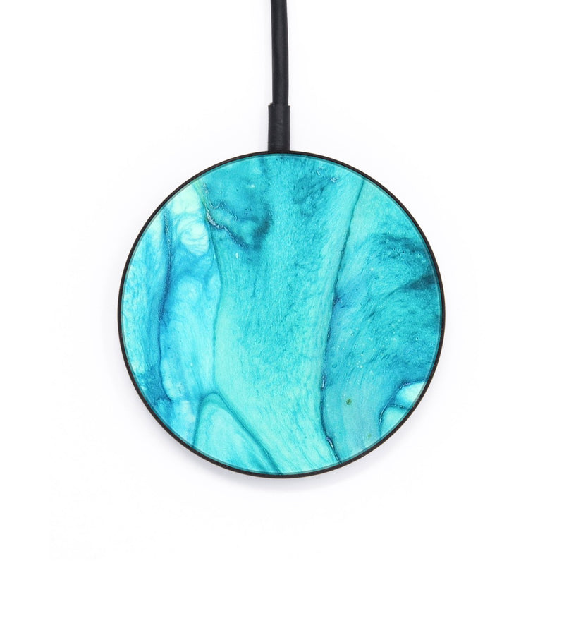 Circle Wood+Resin Wireless Charger - Addilyn (Watercolor, 671817)
