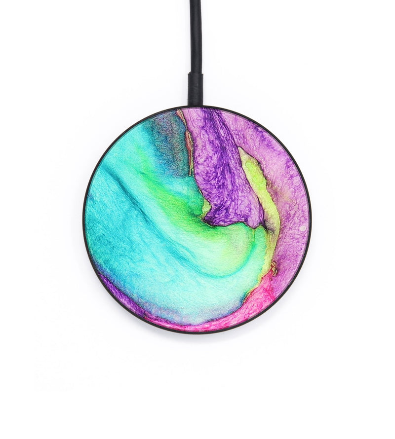 Circle Wood+Resin Wireless Charger - Joni (Watercolor, 671819)