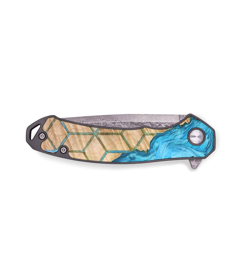 EDC Wood+Resin Pocket Knife - Curtis (Pattern, 671952)