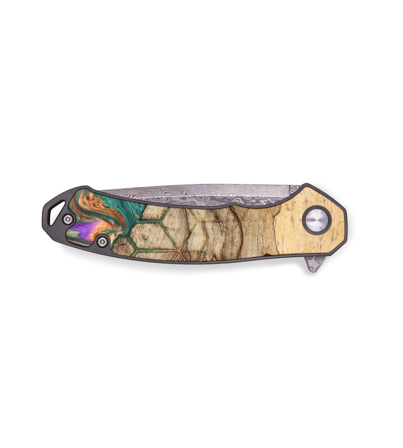 EDC Wood+Resin Pocket Knife - Brenden (Pattern, 671956)